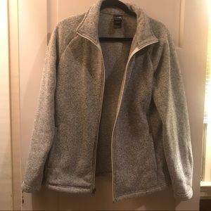 Cozy Gray North Face Zipper Sweater